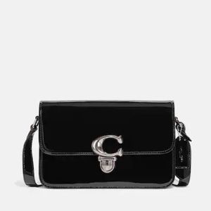NWOT Black Patent Leather Coach Crossbody Bag